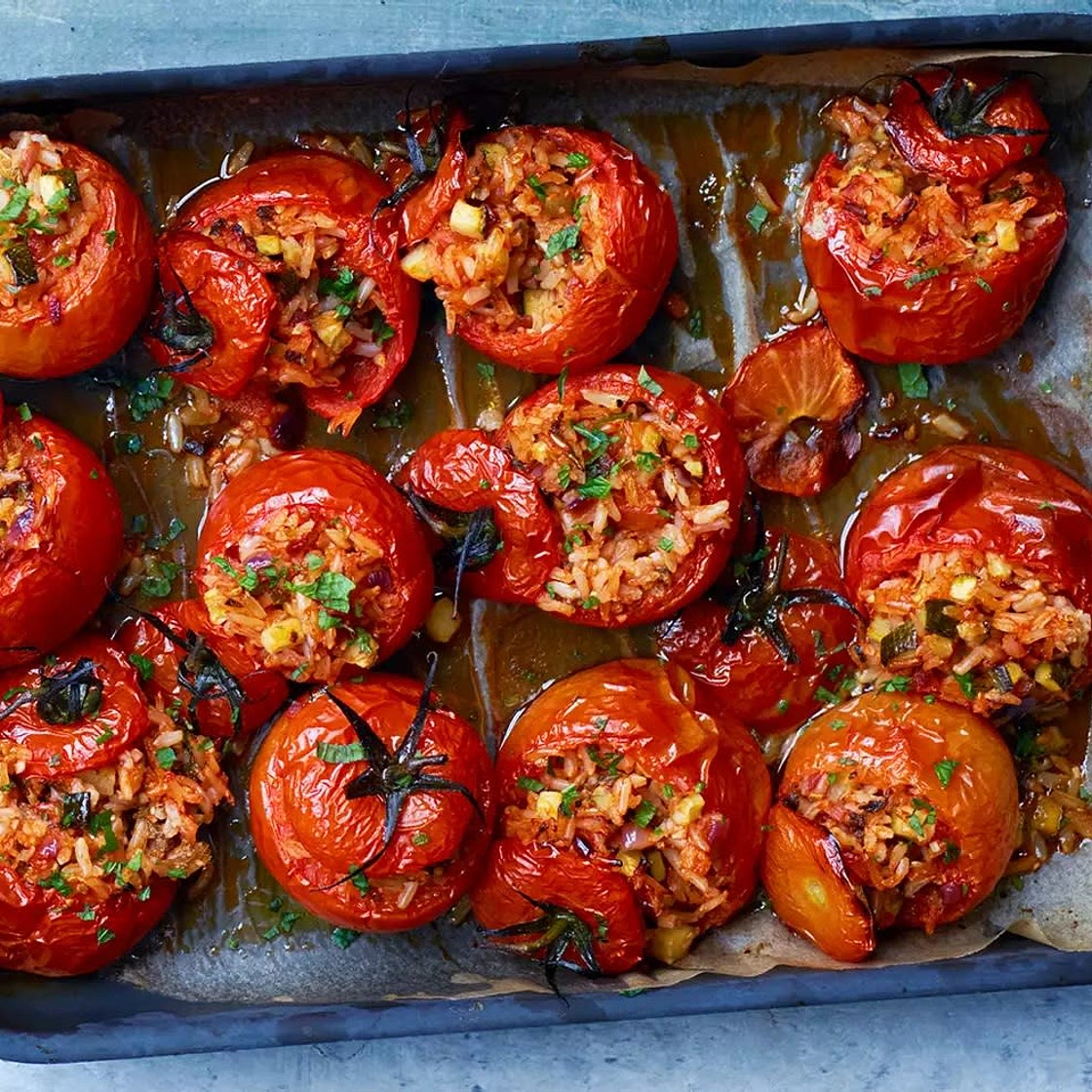 Greek-style stuffed tomatoes