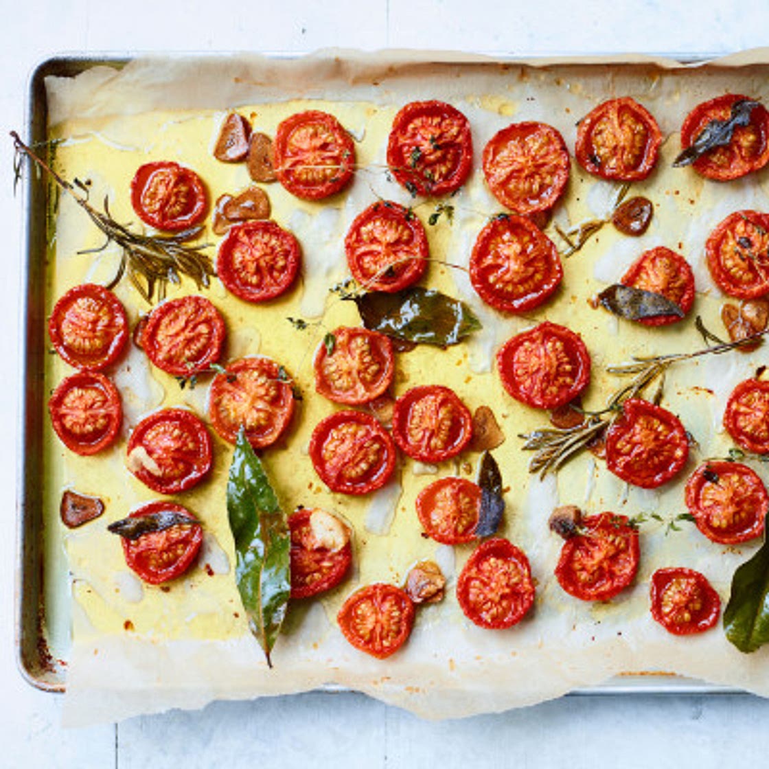 Confit tomatoes with herbs