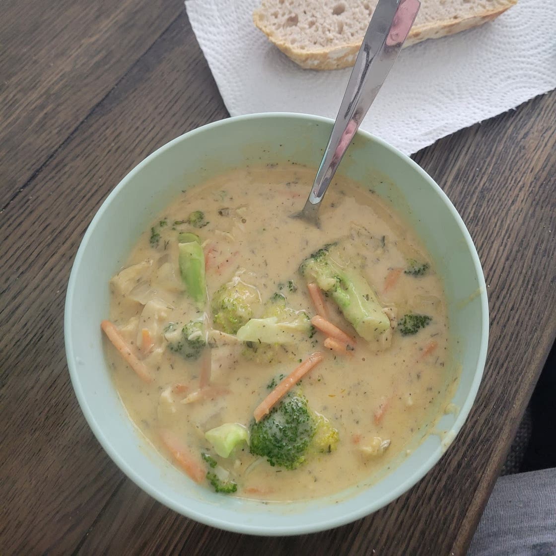 Broccoli Cheddar Chicken Soup