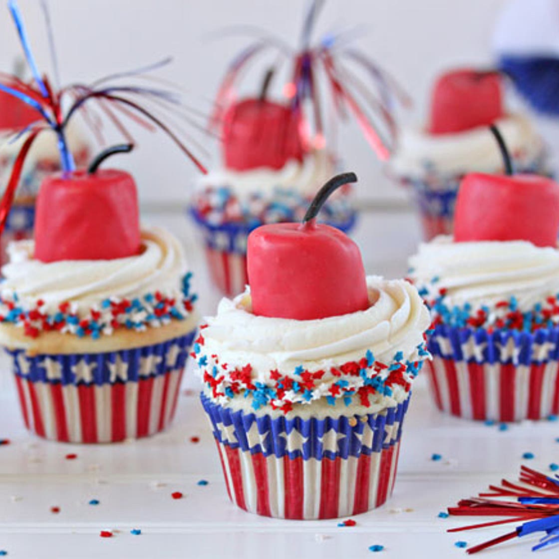 Firecracker Cupcakes