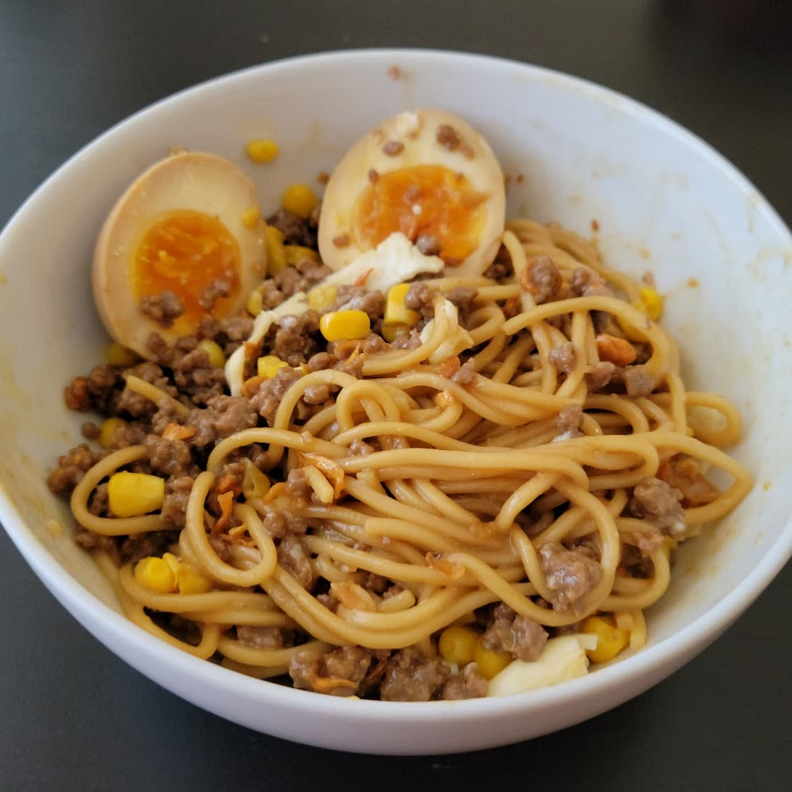 Miso Butter Mazemen (brothless ramen)