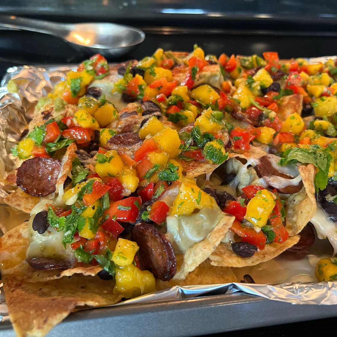 Cuban Nachos with Mango-Mojo Salsa