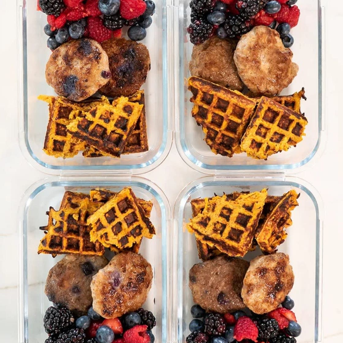 Cinnamon Apple Sweet Potato Waffles
