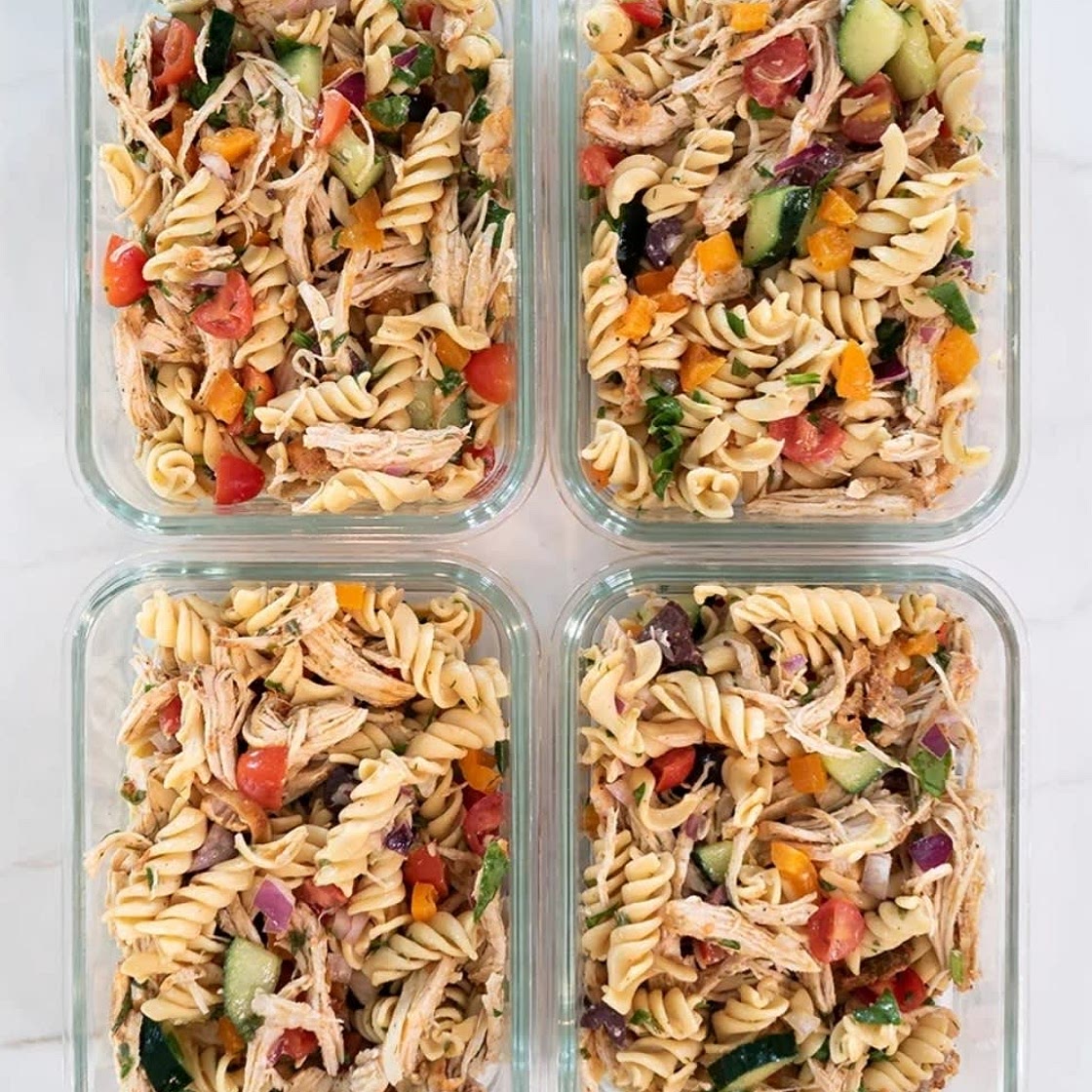 Gluten Free Chicken Pasta Salad with Lemon Herb Dressing