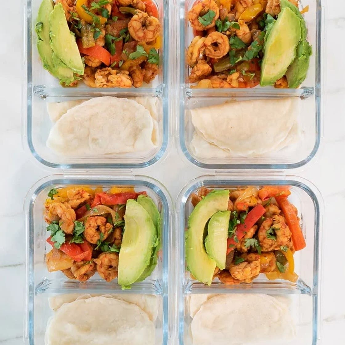 Skillet Shrimp Fajitas with Almond Flour Tortillas