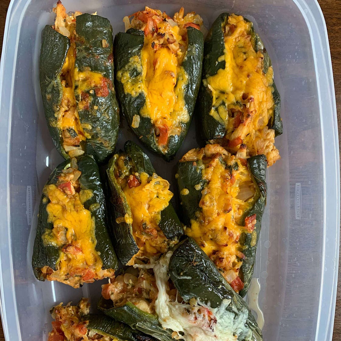 Chicken-Stuffed Poblano Peppers