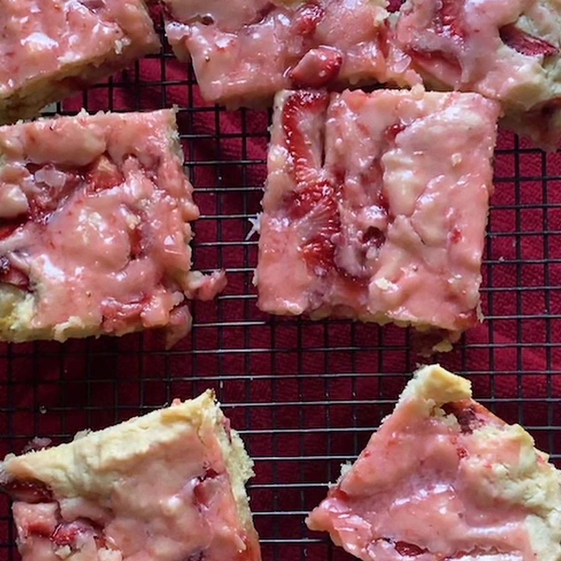 Strawberry Lemon Blondies