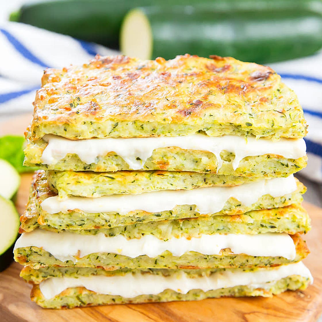 Zucchini Crusted Grilled Cheese Sandwiches