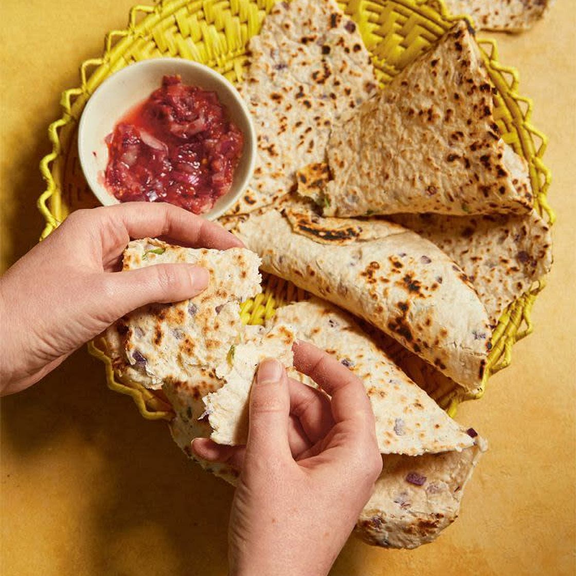coconut & green chilli flatbreads