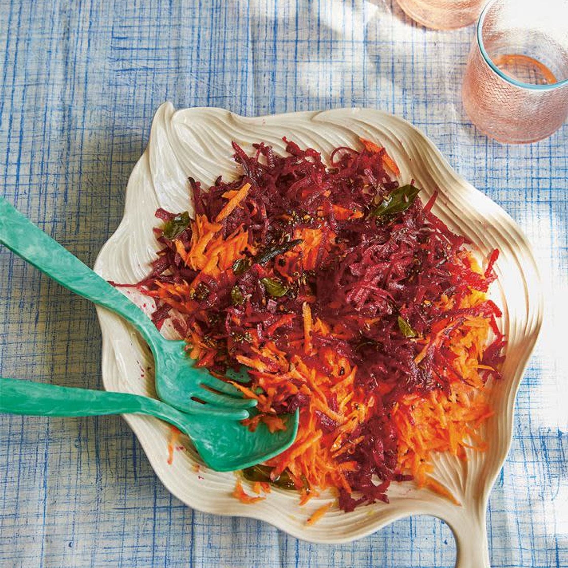 Carrot & beetroot with tarka