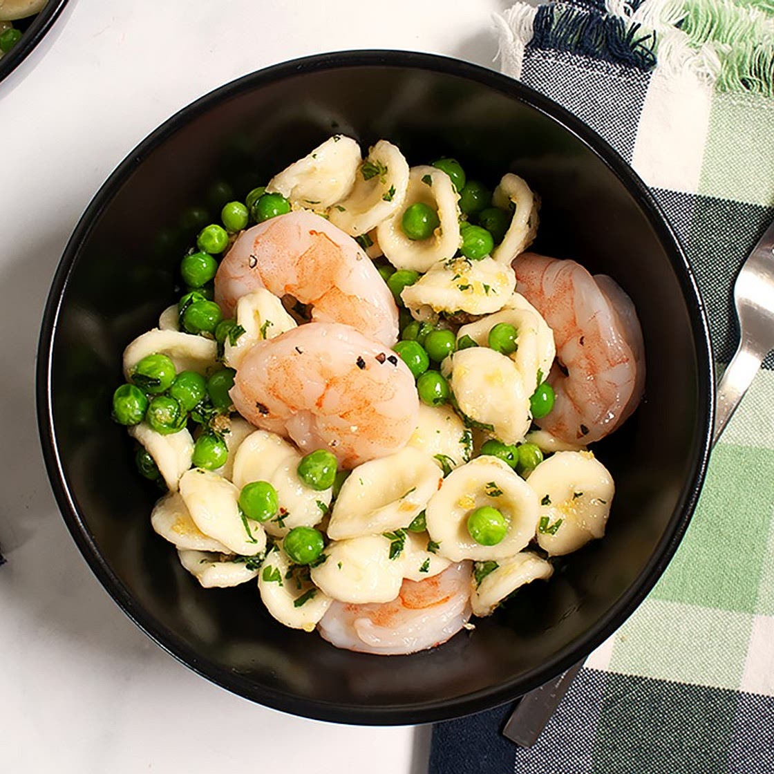 Easy Garlic Herb Shrimp with Peas