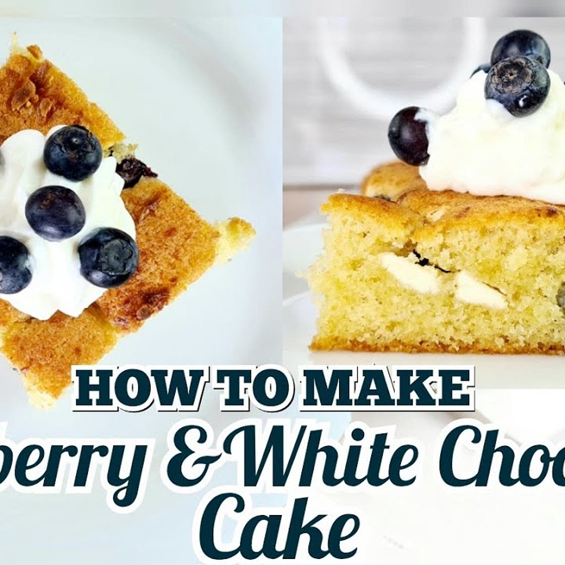 How to make Blueberry and White Chocolate cake | White Chocolate Cake Recipe | Blueberry Cake