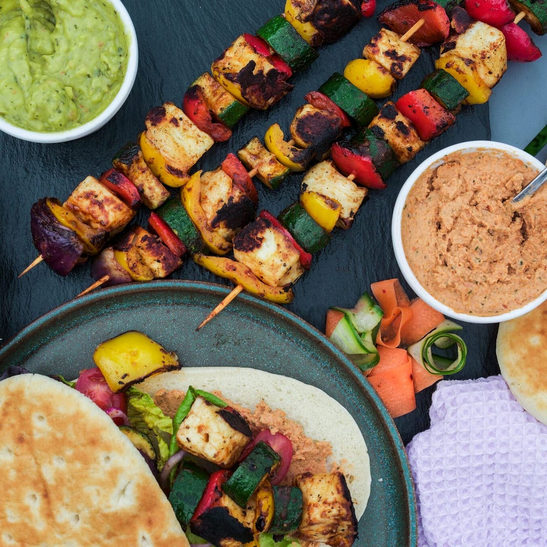 Fajita Spiced Halloumi & Veg Skewer by Pureety