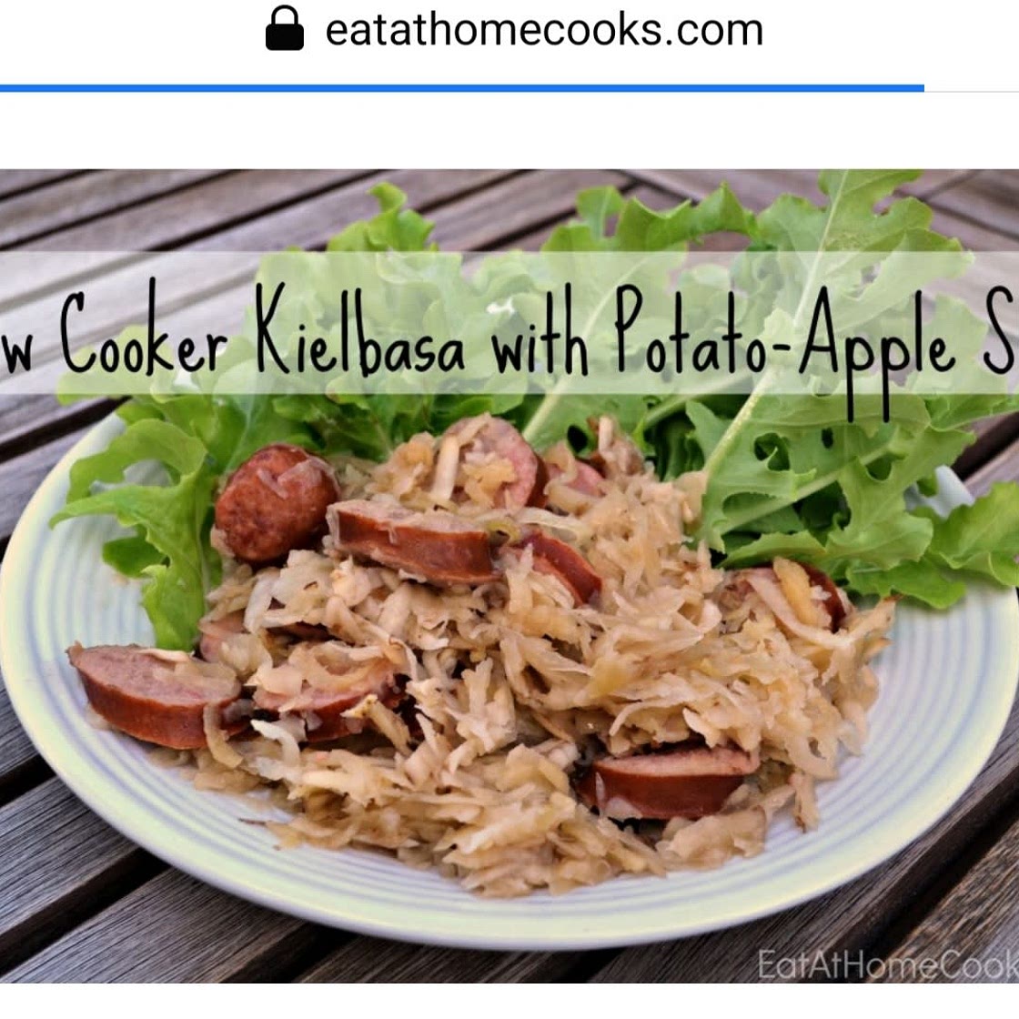 Slow Cooker Kielbasa with Potato-Apple Slaw - Eat at Home
