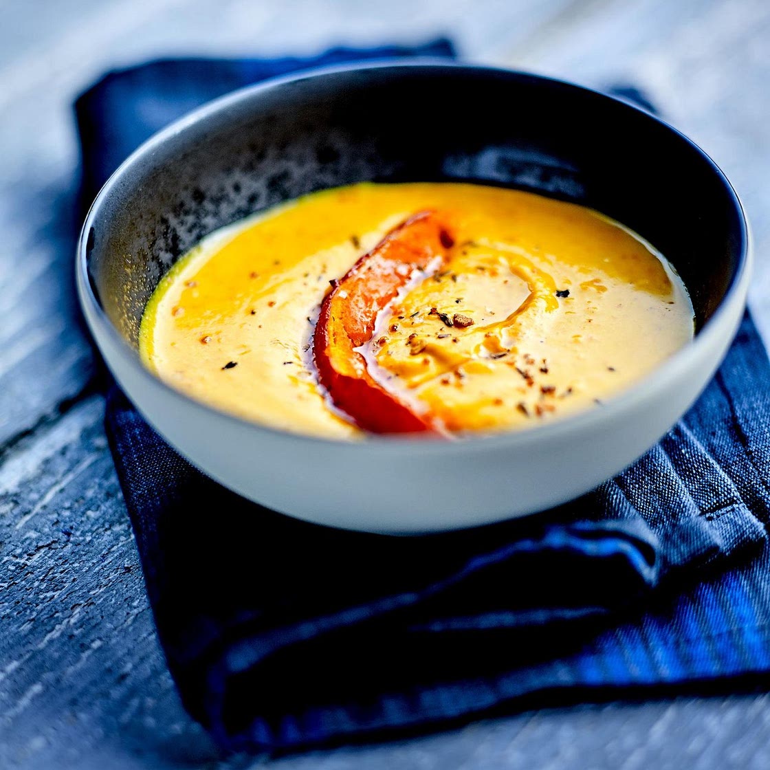 Velouté potimarron et lait d'amande