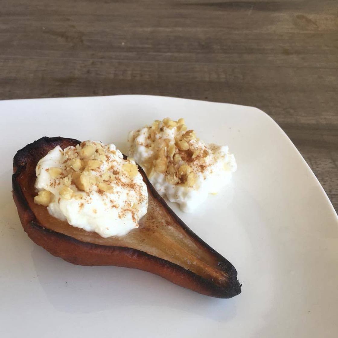 Caramelized Cinnamon Stuffed Pear