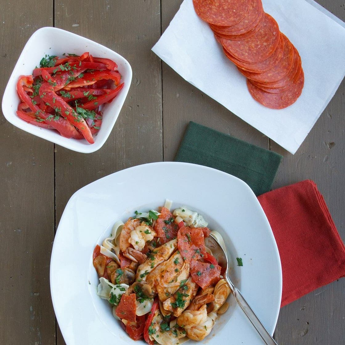 Chicken and Shrimp Pepperoni