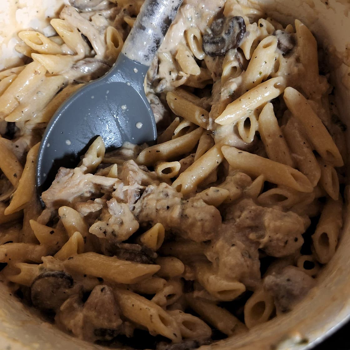 Creamy Mushroom Chicken Pasta (One Pot)