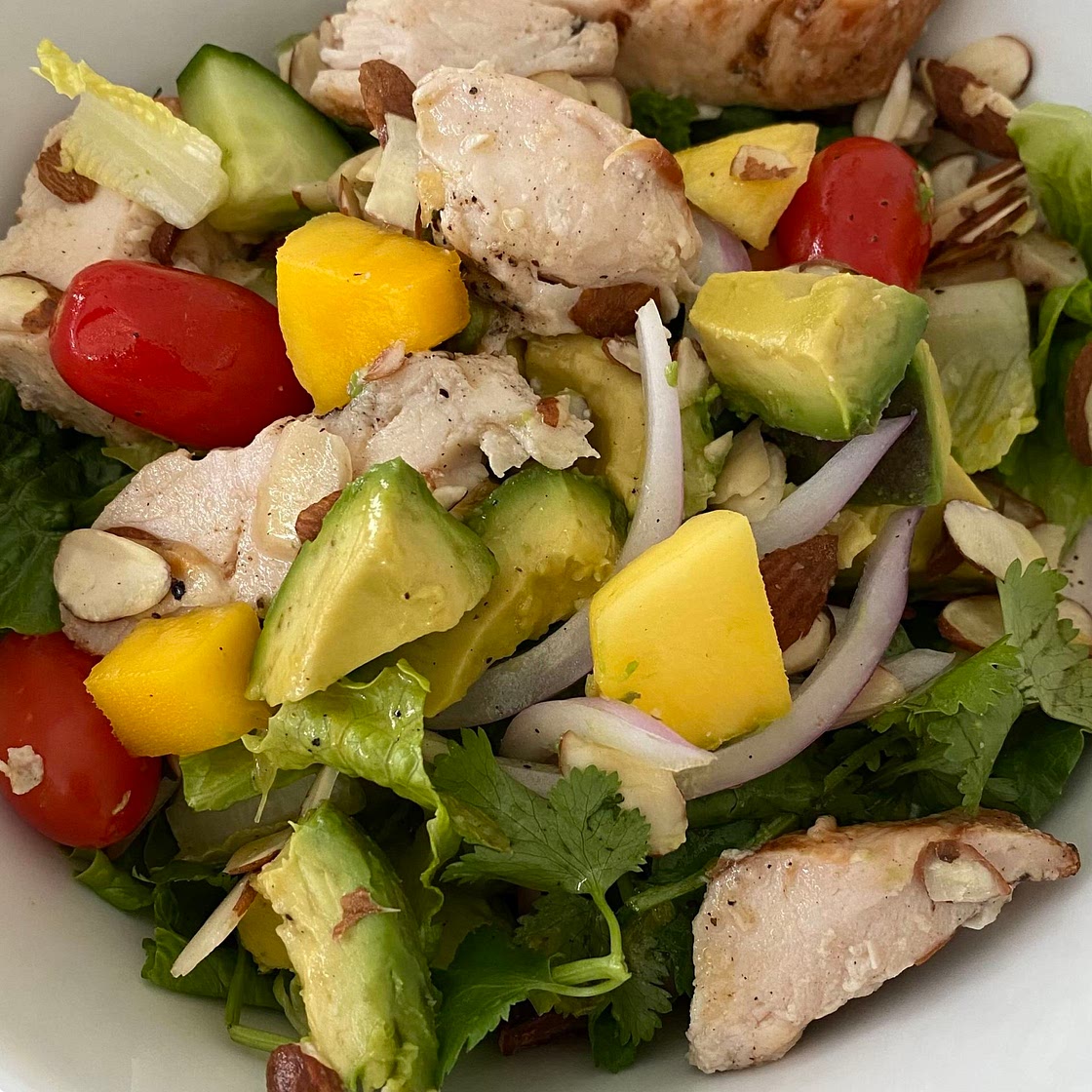 Mango Chicken Salad with Citrus Dressing 
