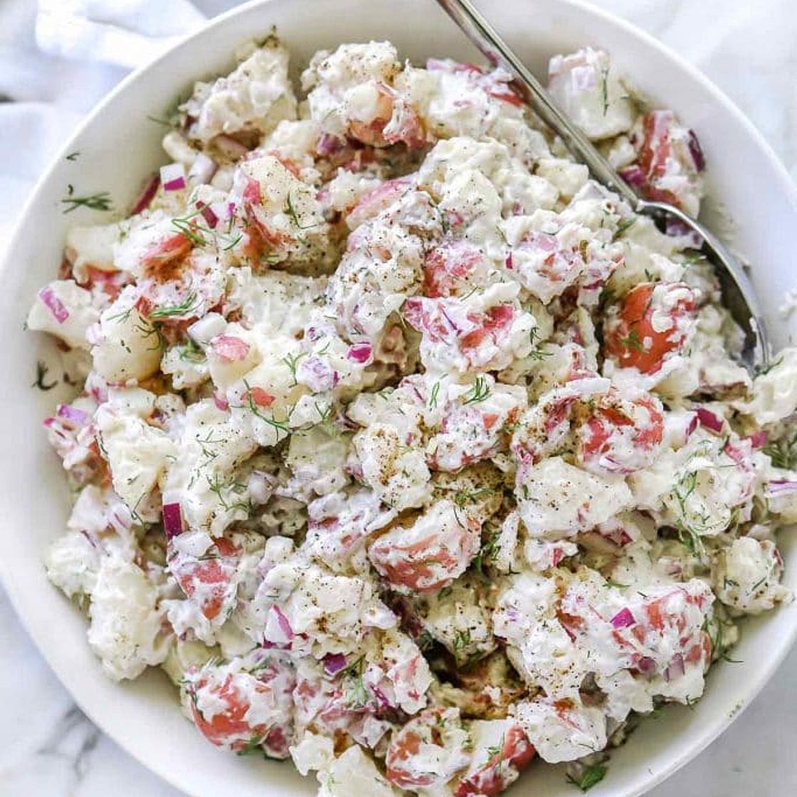 Easy Creamy Dill Potato Salad