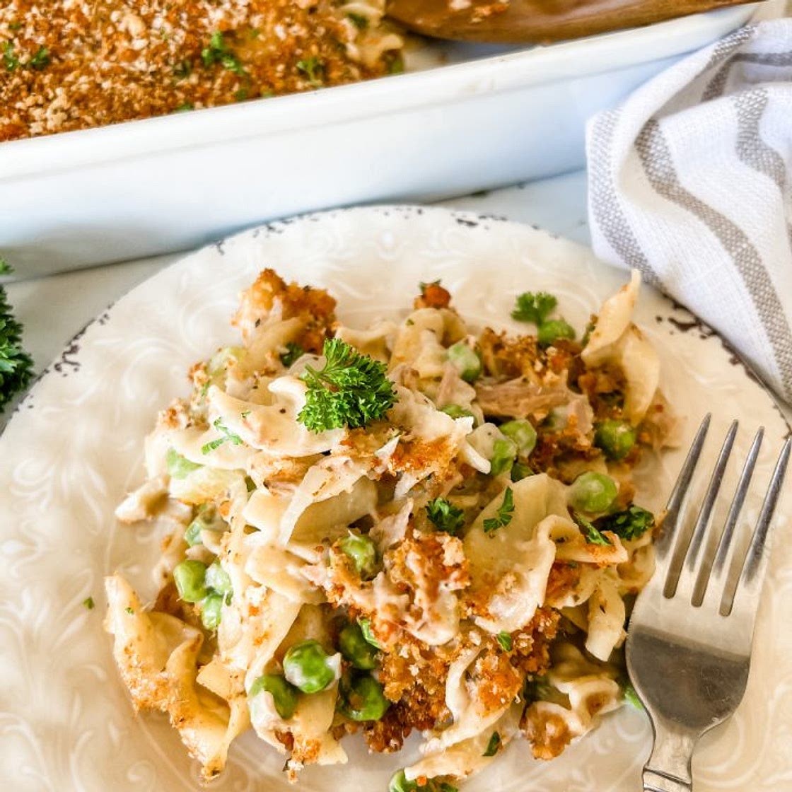 Easy Lightened Up Tuna Casserole