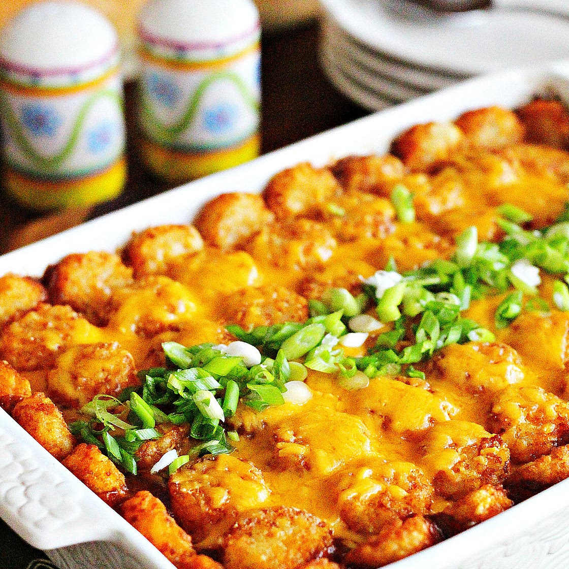 Barbecue Beef Tater Tot Casserole