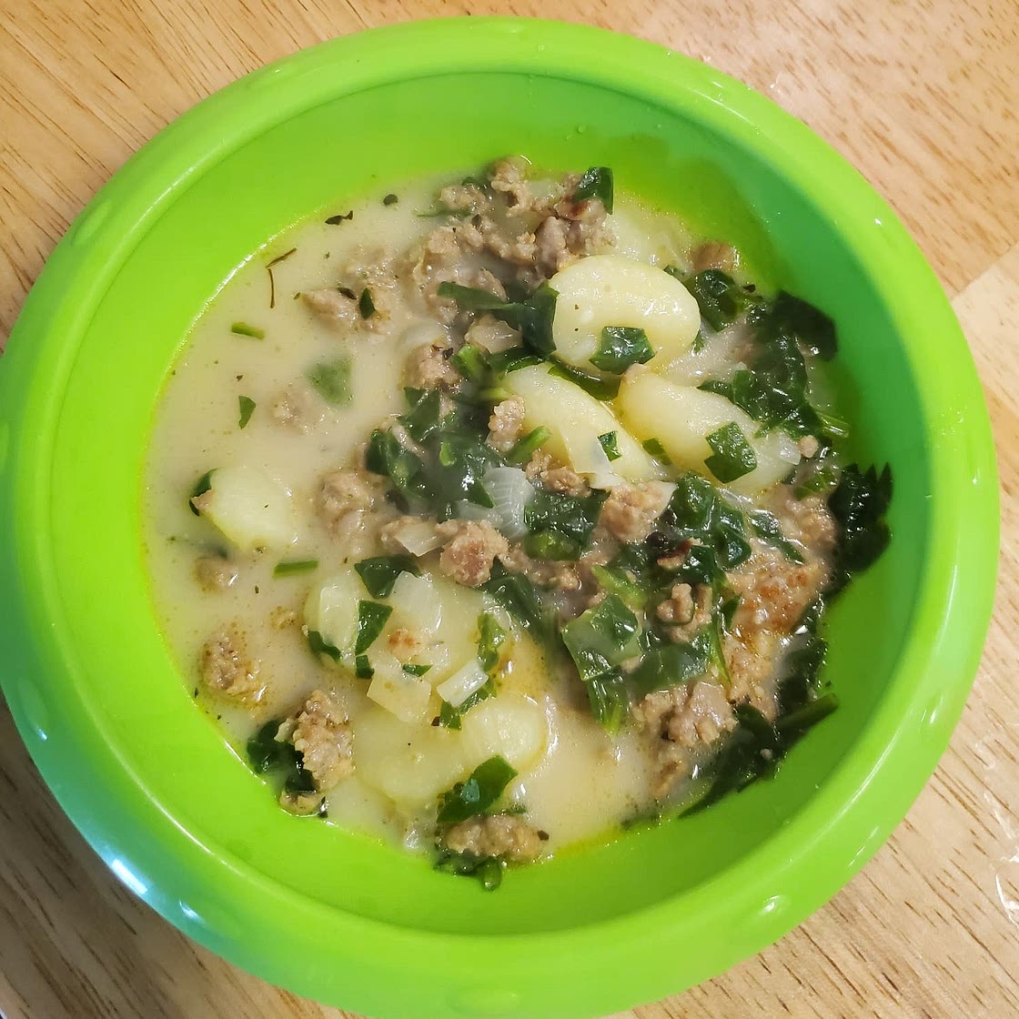 Sausage, Potato and Spinach Soup
