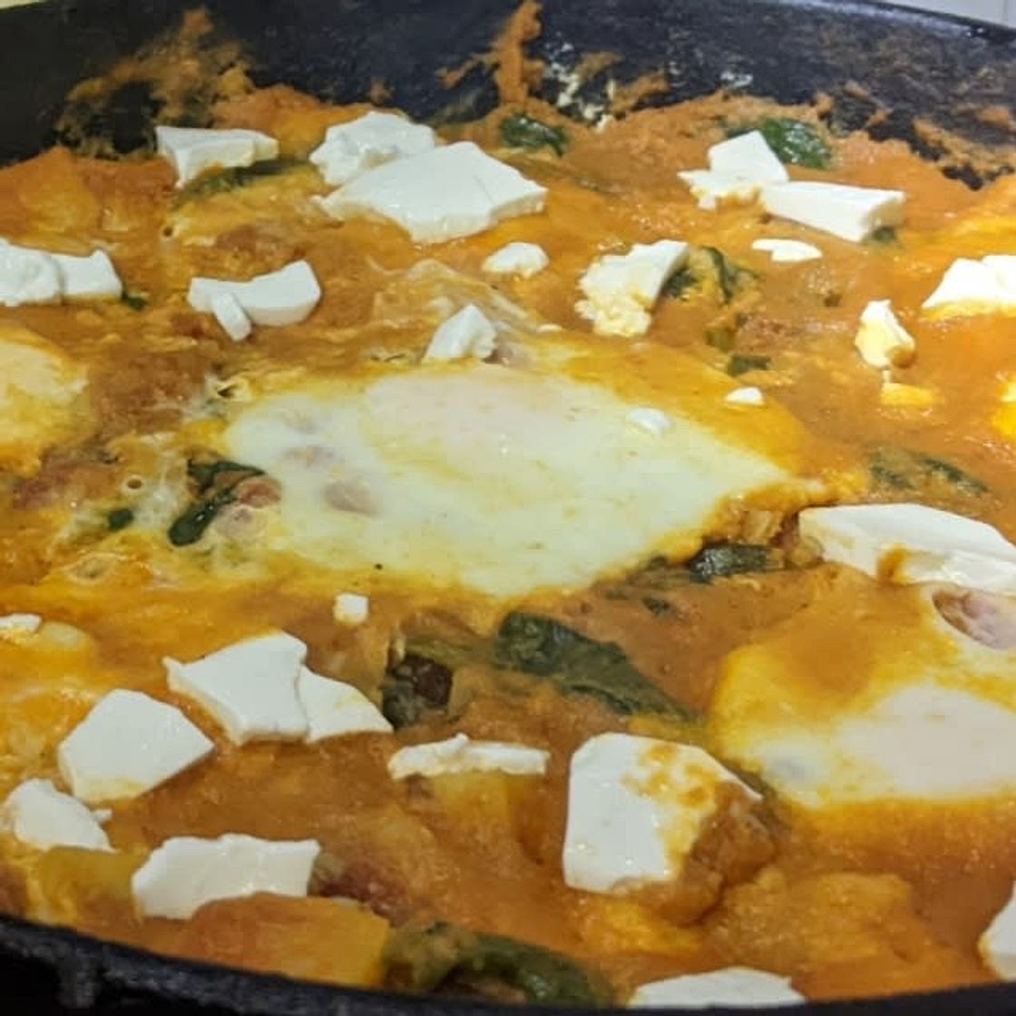 One Pot Spicy Eggs and Potatoes