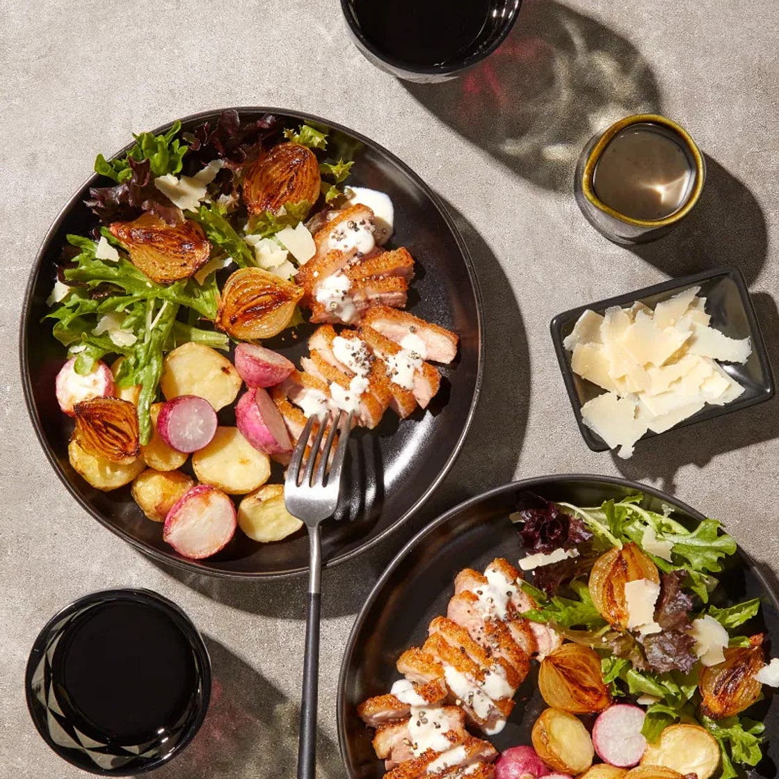 Duck & Braised Baby Onion Salad