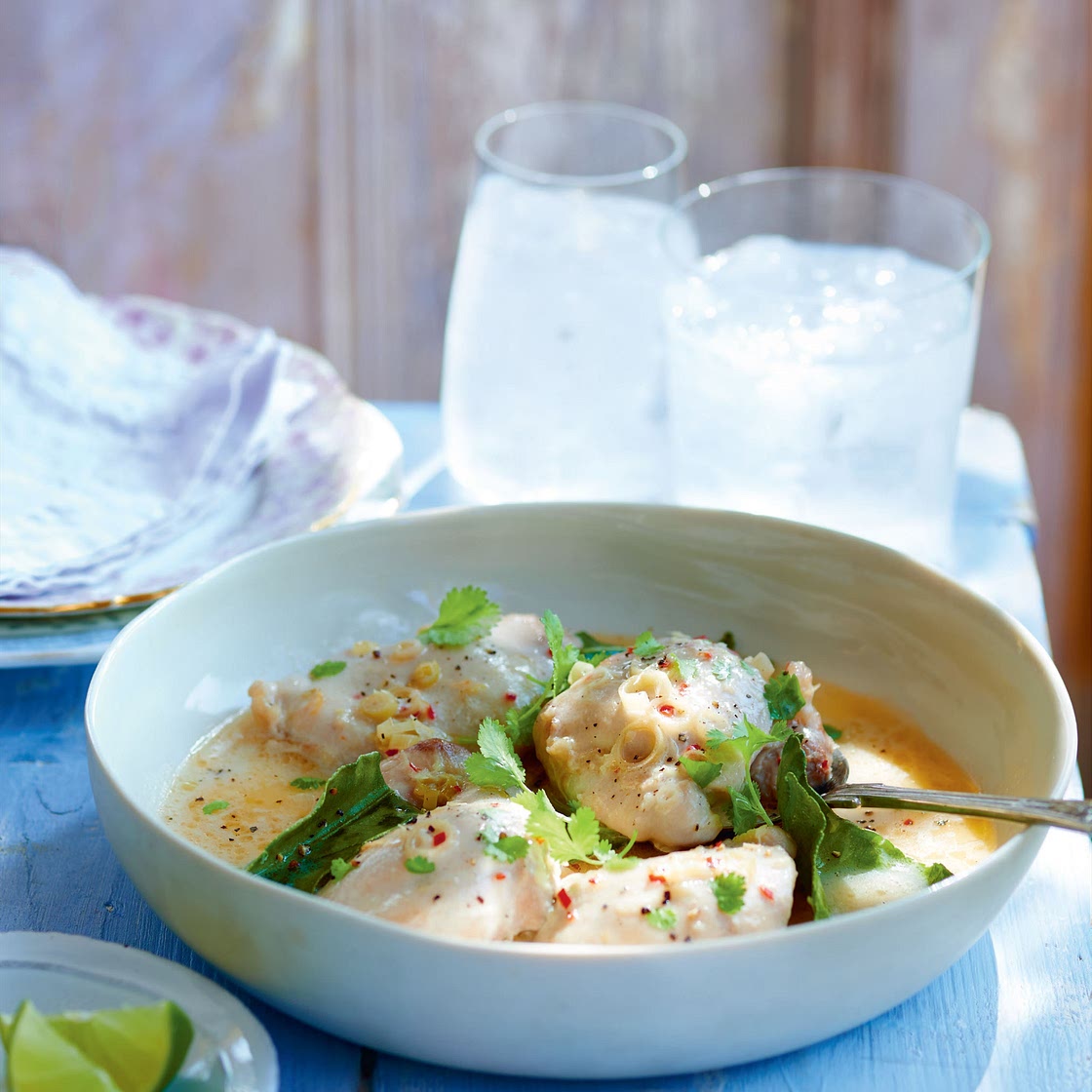Chicken with lemongrass, lime and coriander