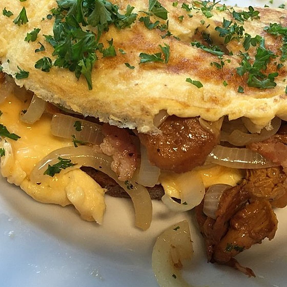 Omelette mit Pfifferlingen