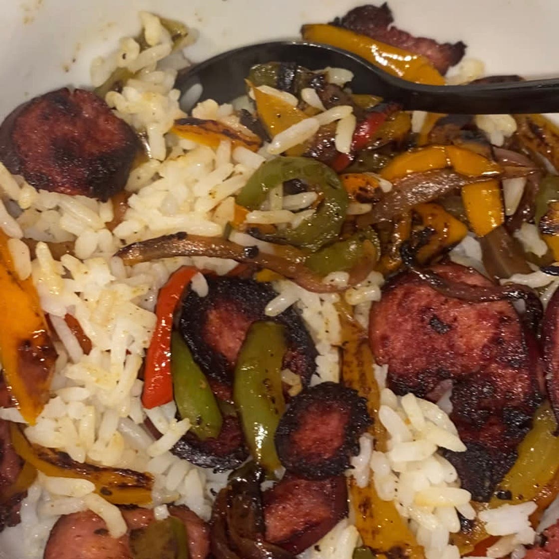 Rice, Sausage, & Veggie Bowl