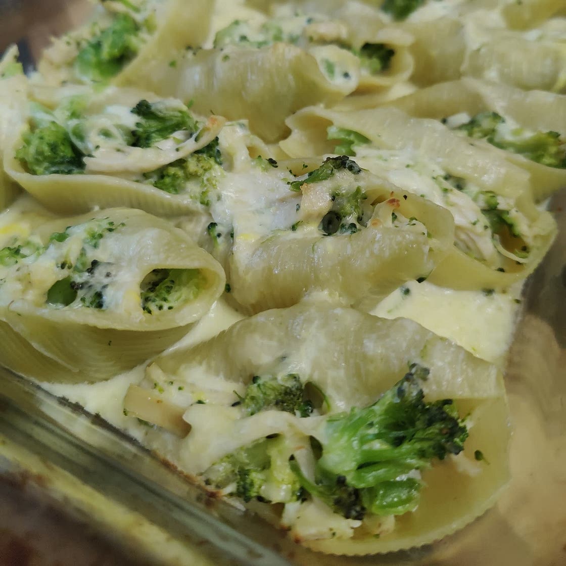 Chicken Alfredo Stuffed Shells