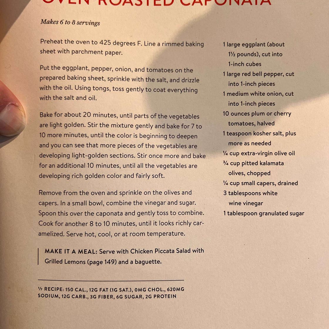 OVEN-ROASTED CAPONATA