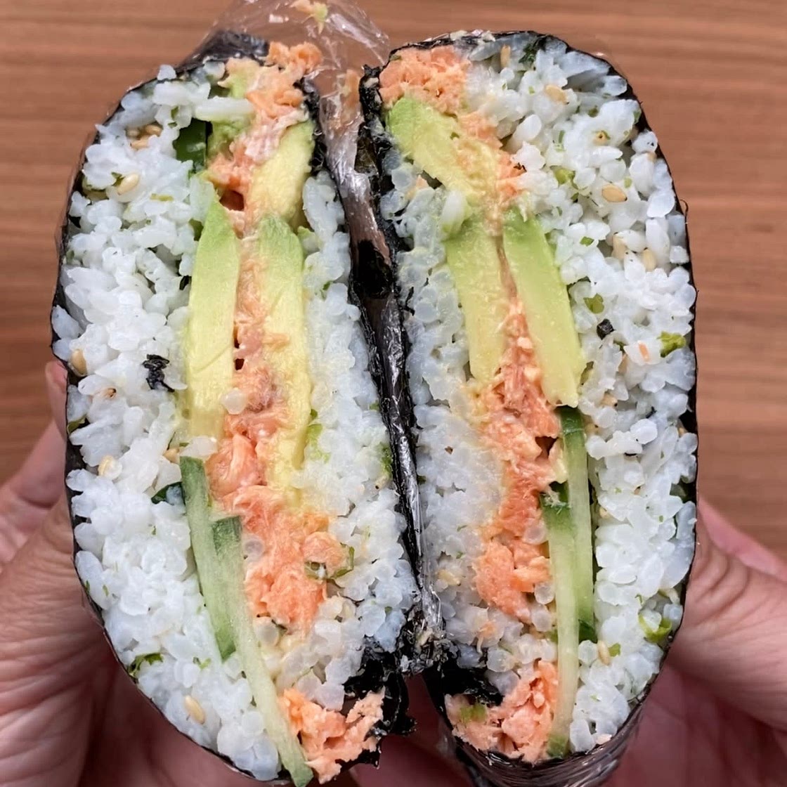 Salmon Onigirazu 
