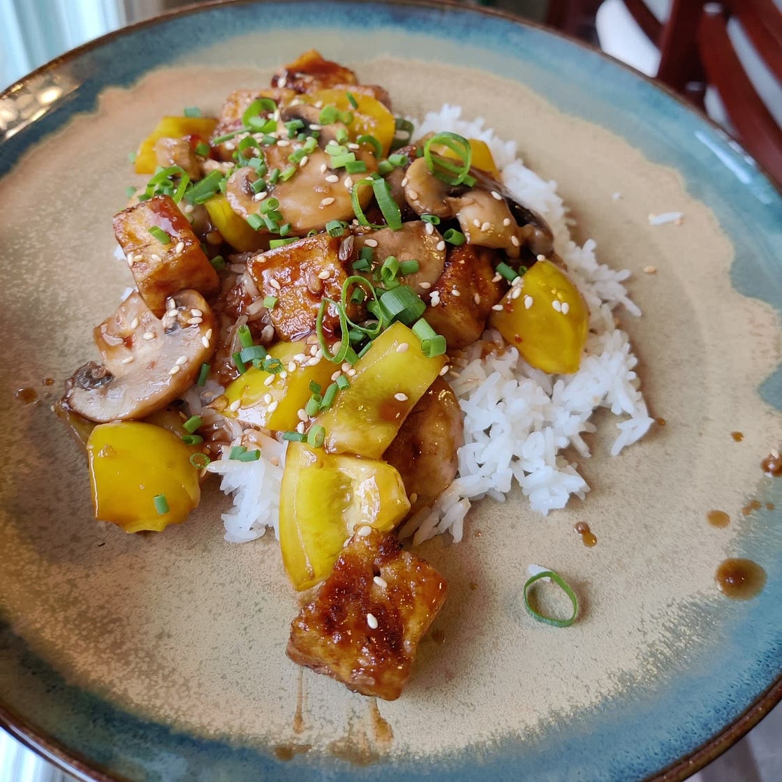Pan-Fried Sesame Garlic Tofu