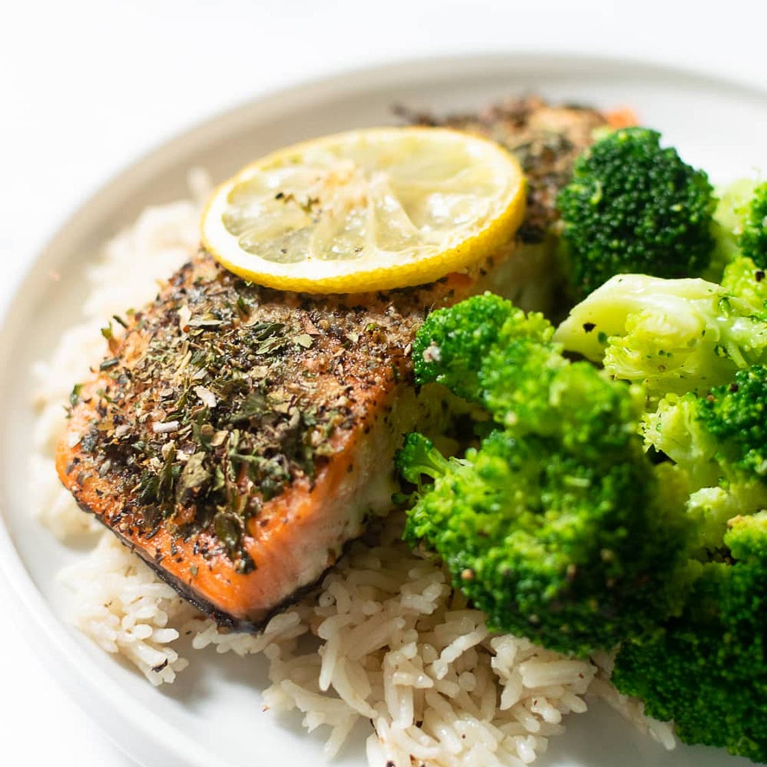 Easy Baked Herb Crusted Salmon