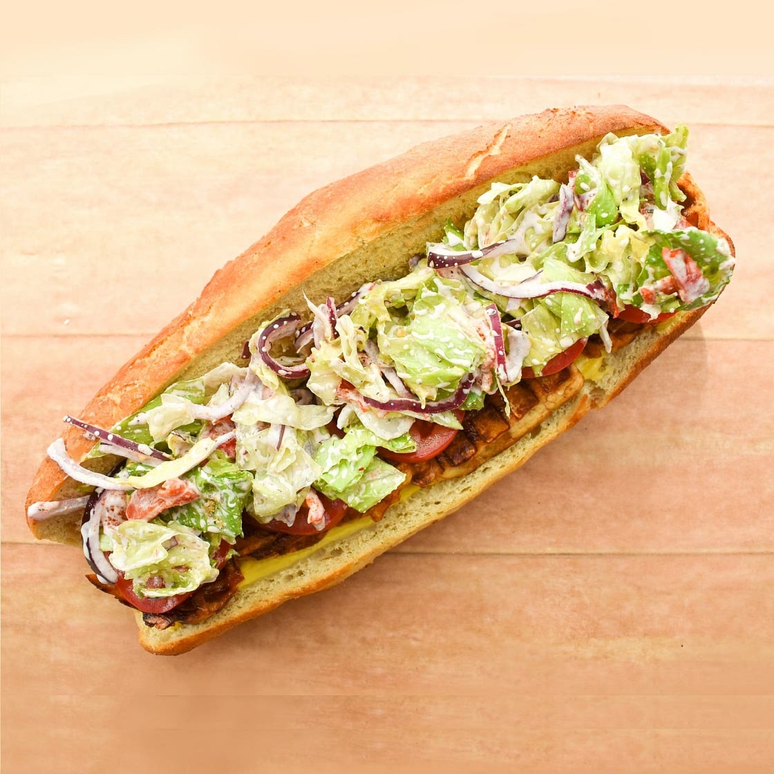 Tofu Grinder Salad Sandwich
