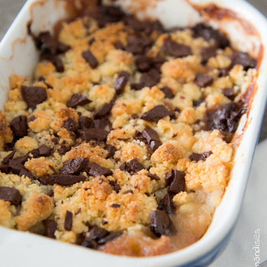 Crumble chocolat banane