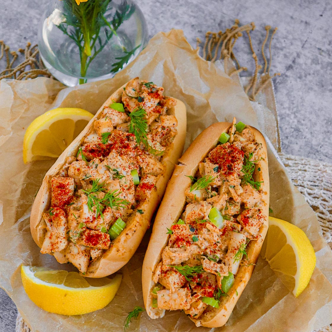 The Best Vegan Lobster Rolls (gluten free)