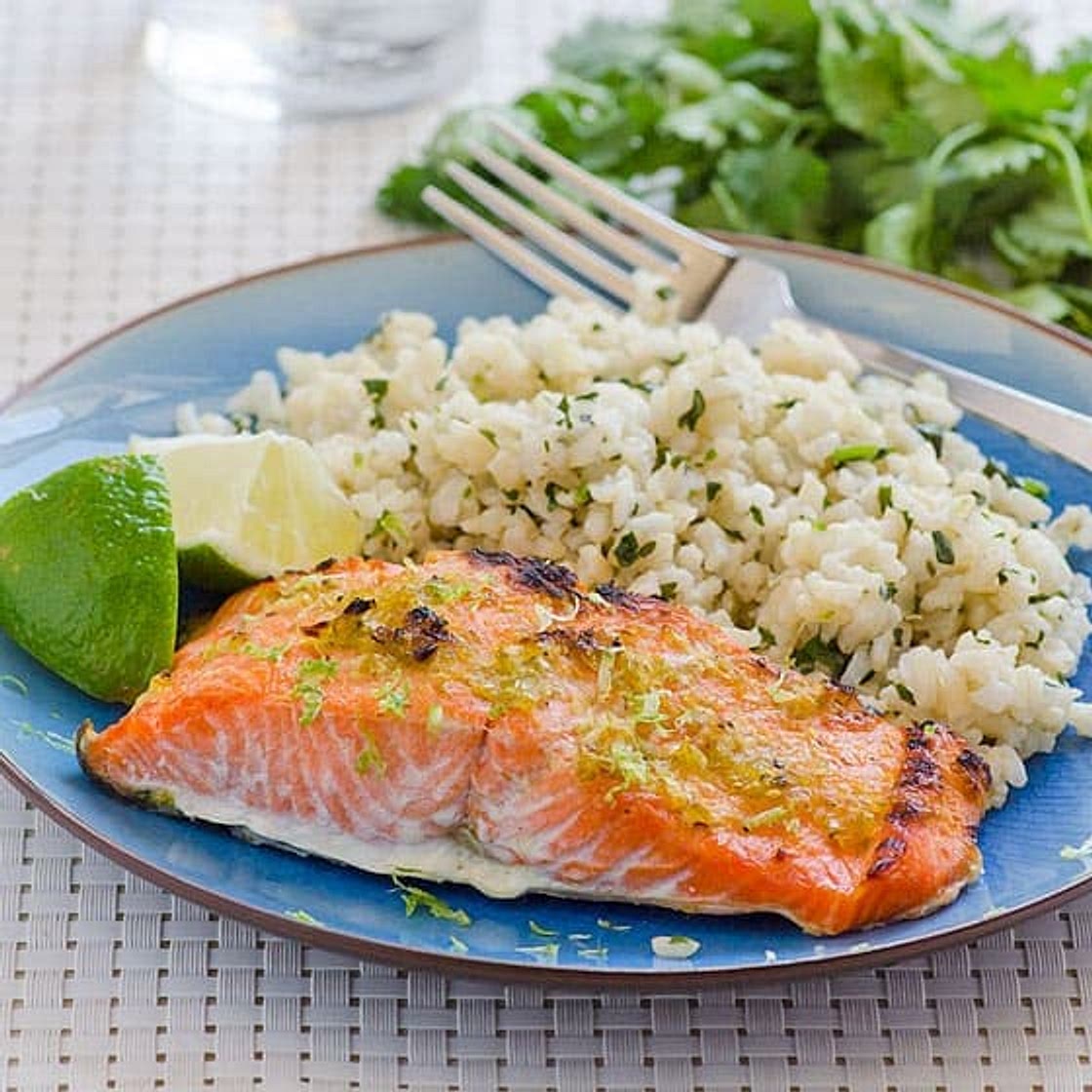 Healthy Lime and Ginger Marinated Salmon