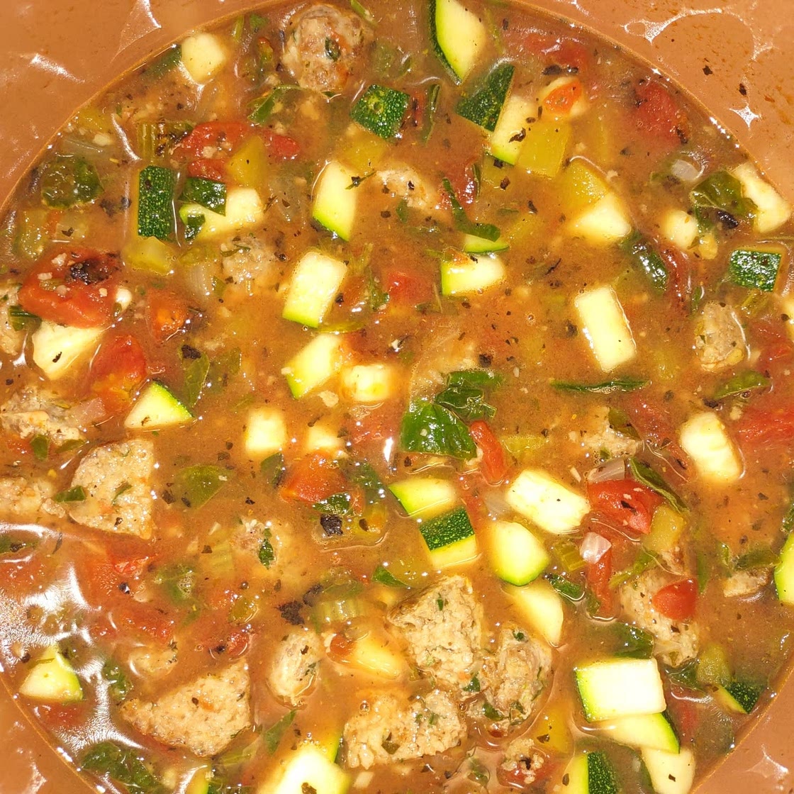Mini Turkey Meatball Vegetable Soup