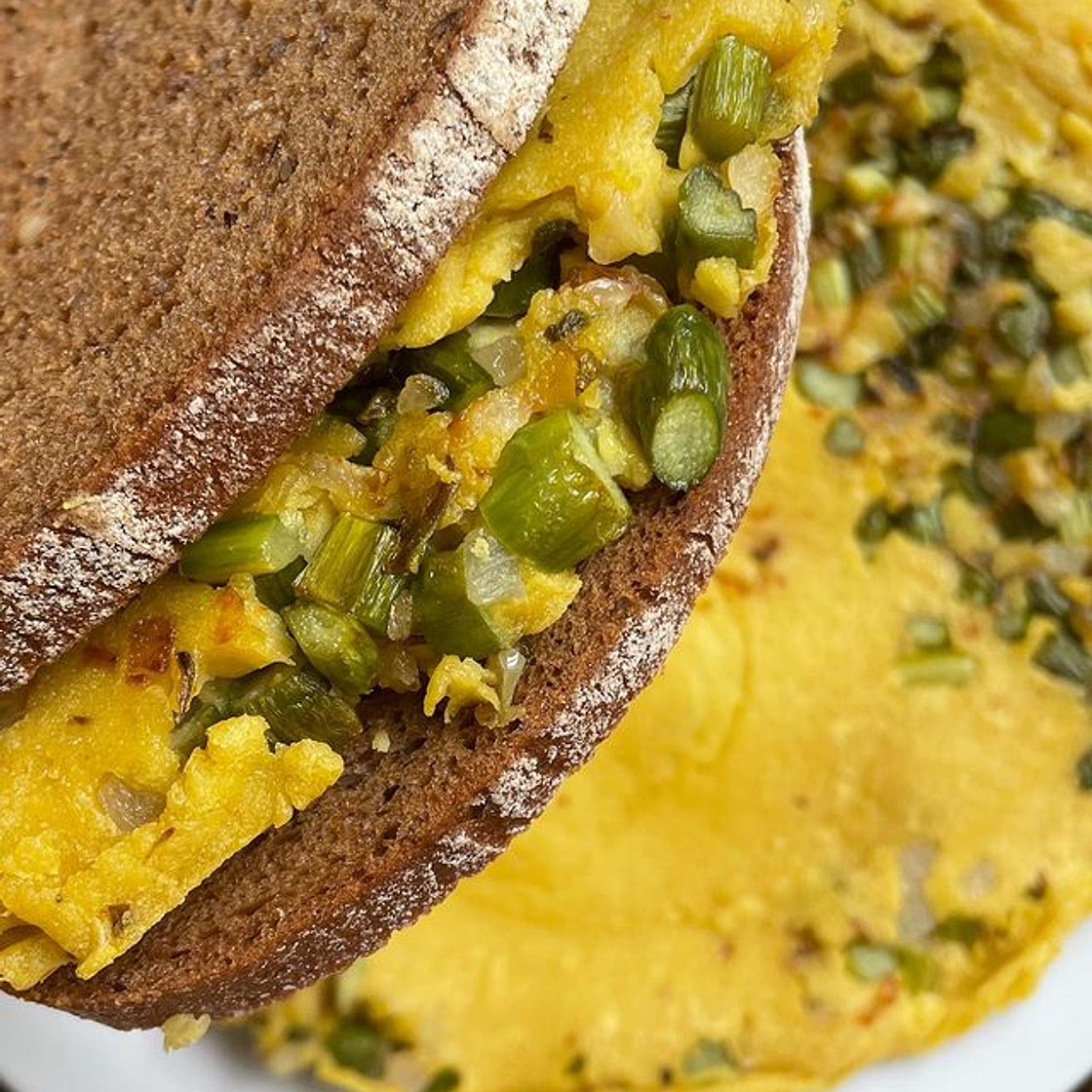 FRITTATA farina di ceci AGLI ASPARAGI 🍳🌱