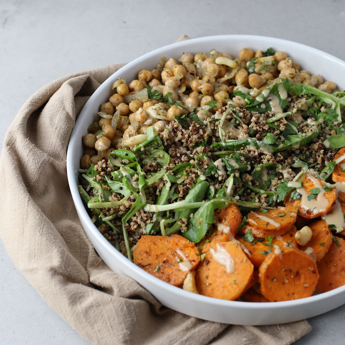 Roasted Sweet Potato and Chickpea Power Bowl
