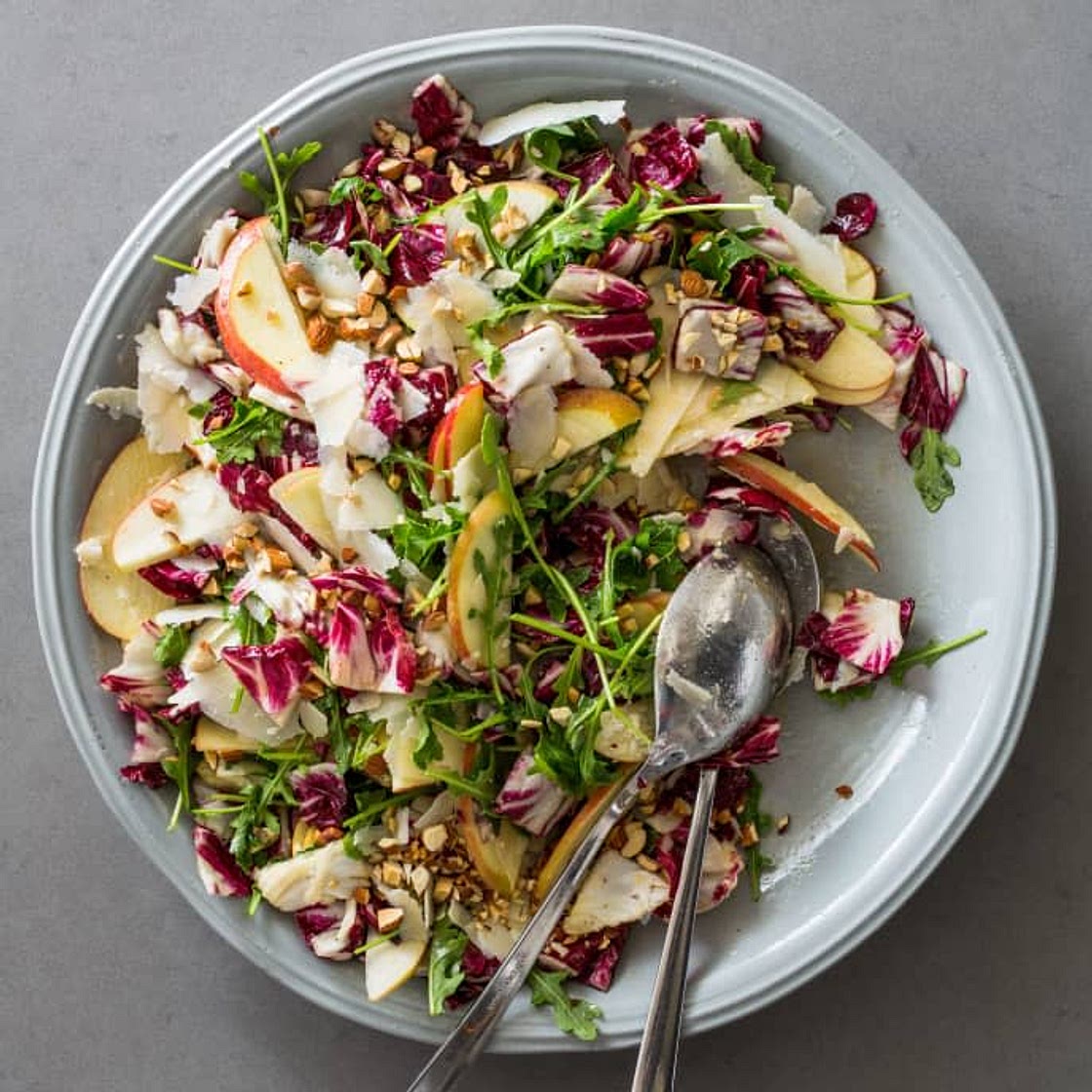 Radicchio Salad with Apple, Arugula, and Parmesan