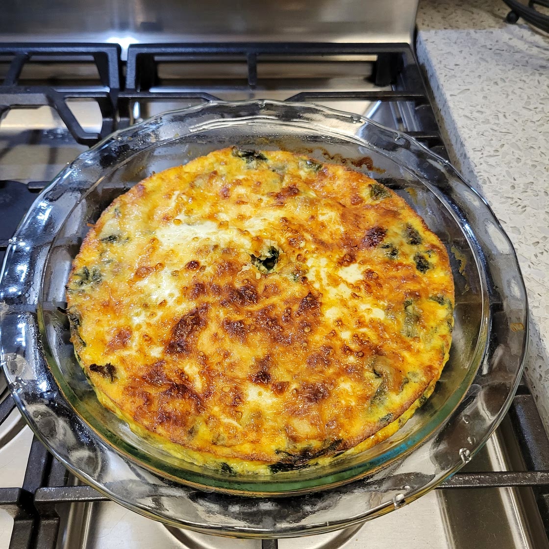 Crustless Sausage and Spinach Quiche