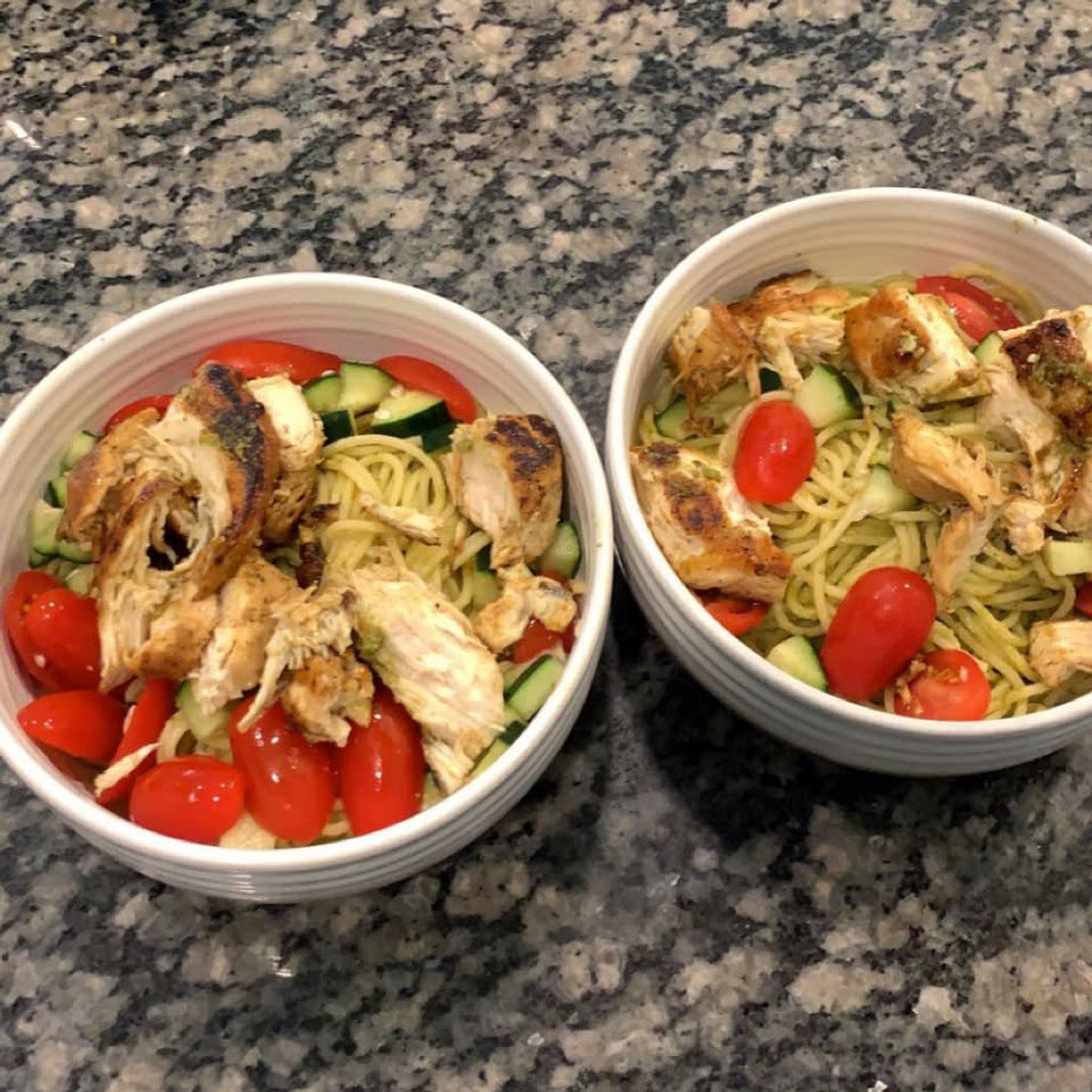 Chicken pesto pasta
