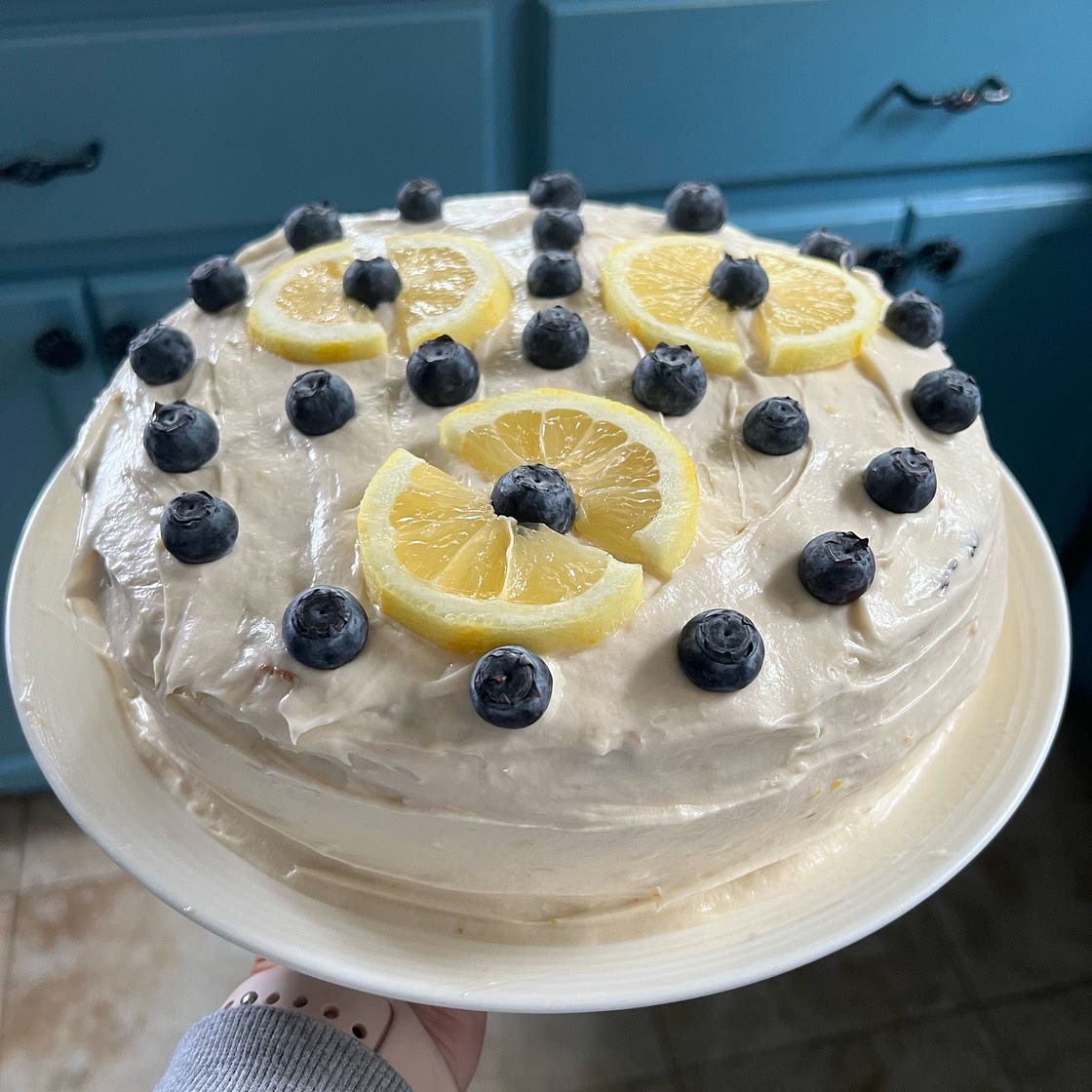 Lemon Blueberry Cheesecake Cake