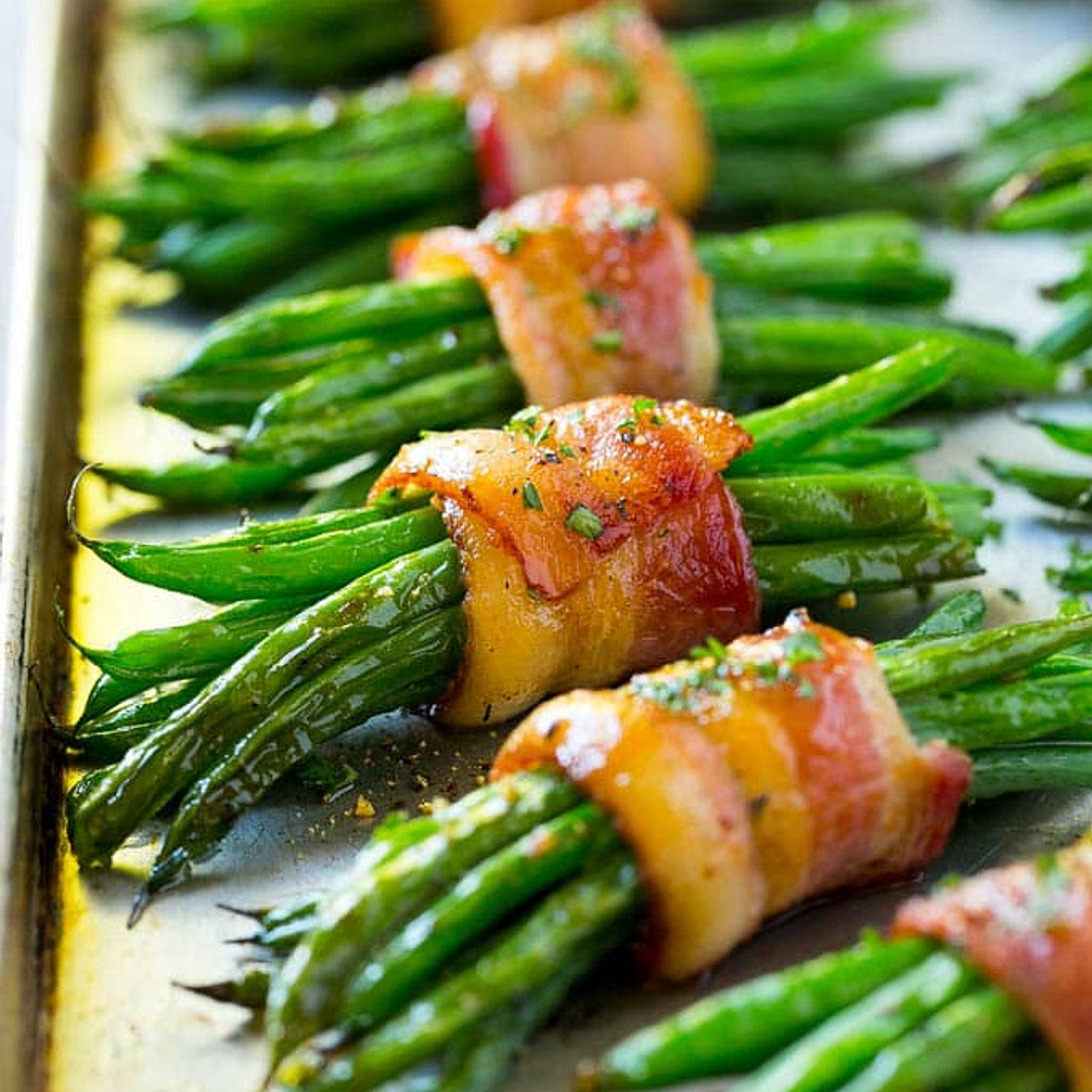 Bacon wrapped green beans