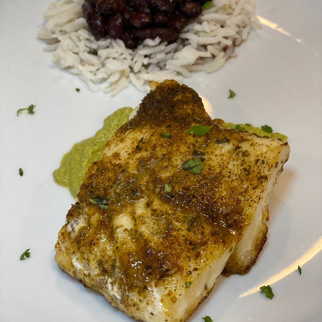 Lola's Spices Southwest Grouper and Roasted Poblano Crema